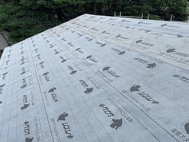 防水シートの施工