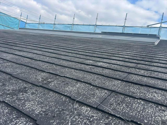 OMソーラーが設置されたスレート屋根