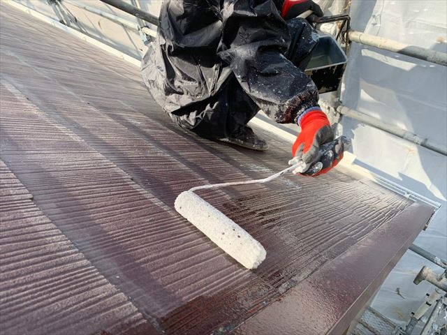 スレート屋根の塗装