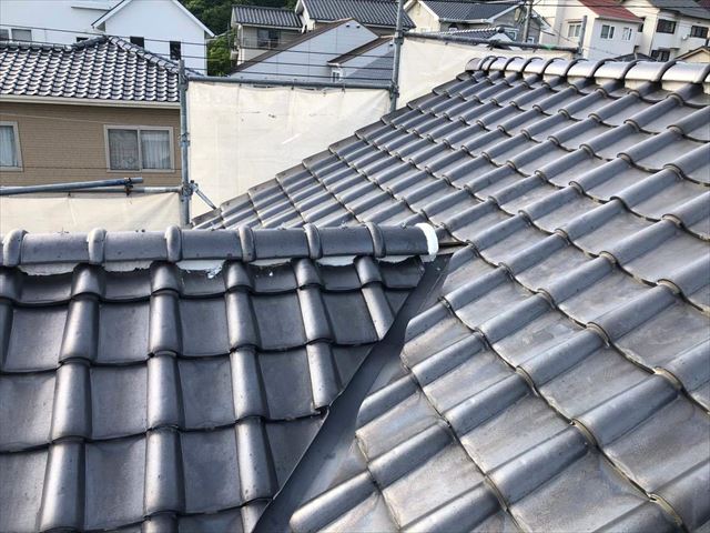 谷樋交換工事を施工後の谷