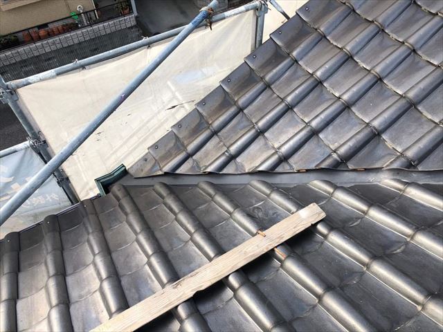 谷樋交換工事を施工後の谷