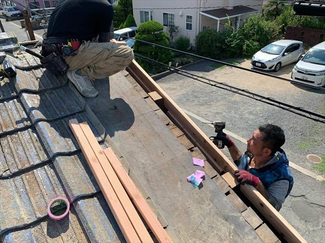 ケラバ部分の延長