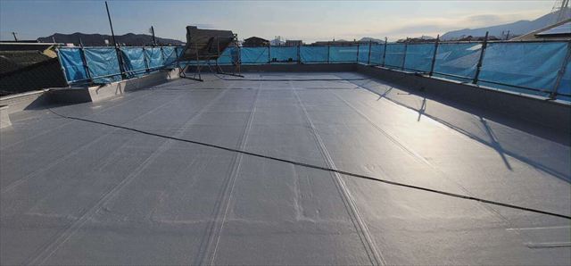 防水工事を施工後