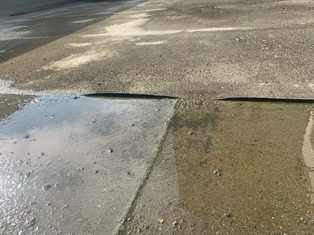 防水の重なり部分の剥がれ