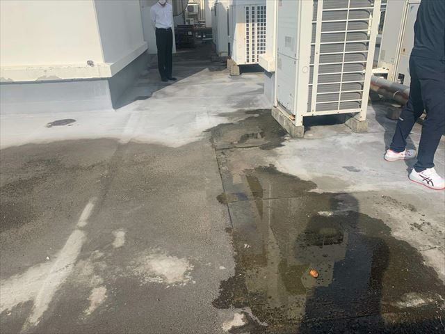 ビル屋上のシート防水