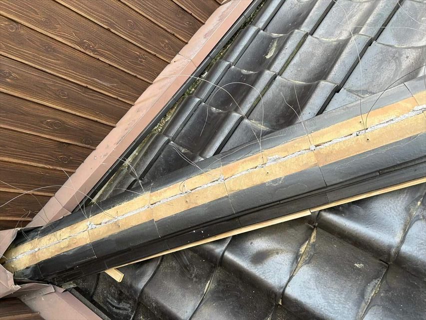 棟瓦の取り直し