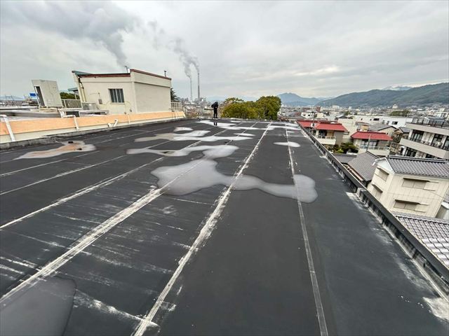 ビル屋上のシート防水