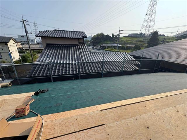 ルーフィングの敷設