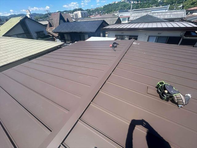 屋根材の施工