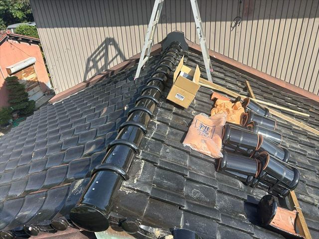 棟瓦の取り直しの施工後