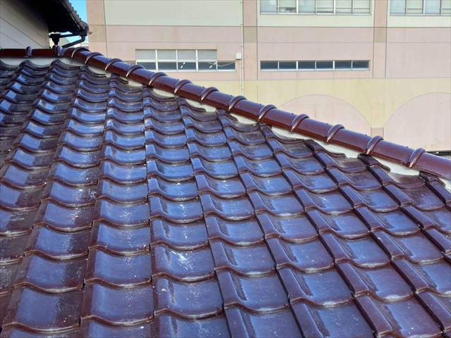 棟瓦の取り直し工事の完了