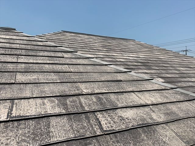 洗浄後のスレート屋根