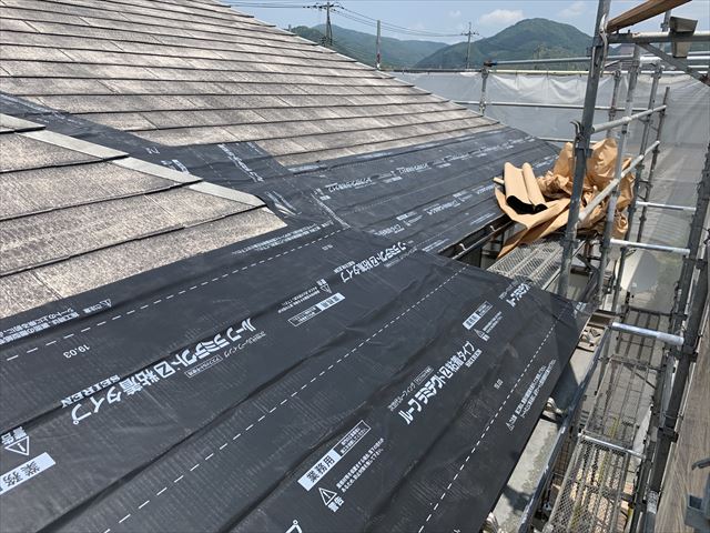 ルーフィングの敷設