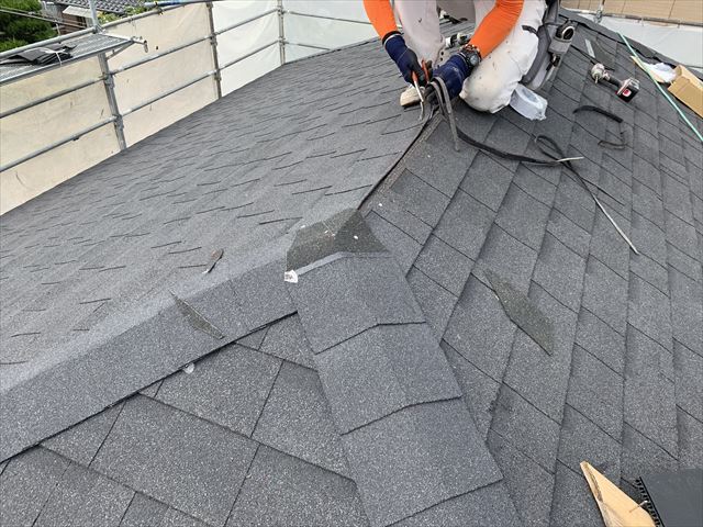 シングル屋根材棟