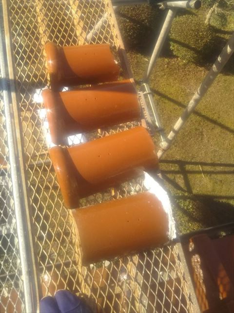 隅棟から外した冠瓦