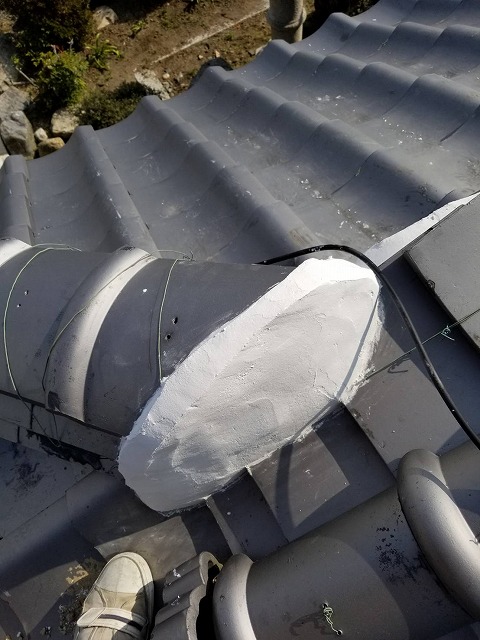 隅棟漆喰施工後