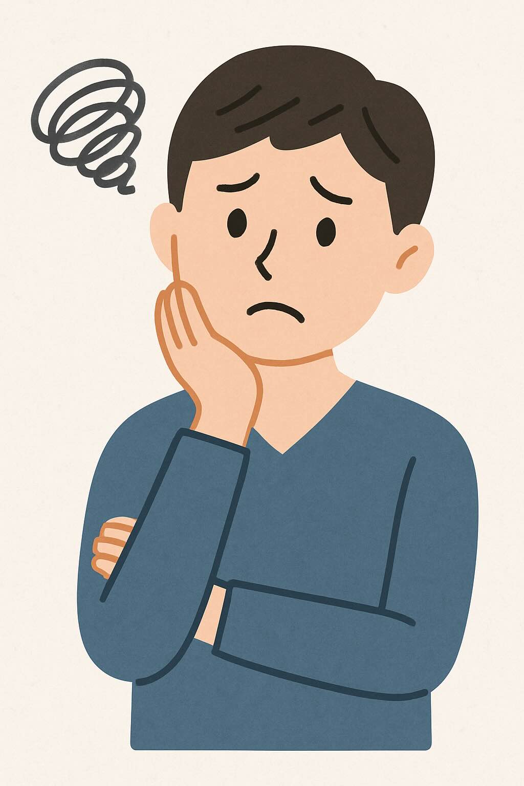 不安　イラスト　