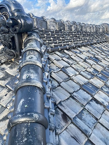 和瓦葺き　大棟