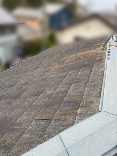 豊橋市　カラーベスト　化粧スレート　色褪せ　コケ　メンテナンス