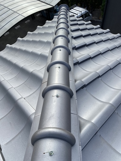 豊橋市　瓦　点検　棟　銅線　緩み　確認