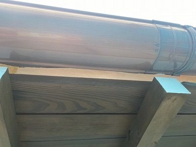 軒先しっくい部分補修