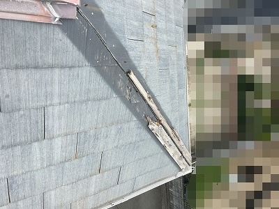 蒲郡市　フルベスト　葺き替え　化粧スレート　棟板金　飛散　強風　台風