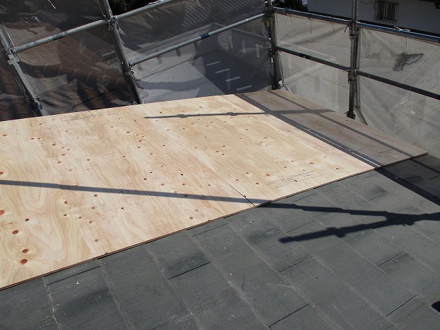 新規野地板張り