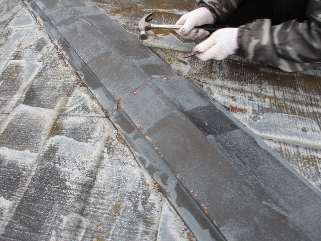 棟板金　撤去