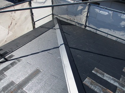 棟板金　取付け