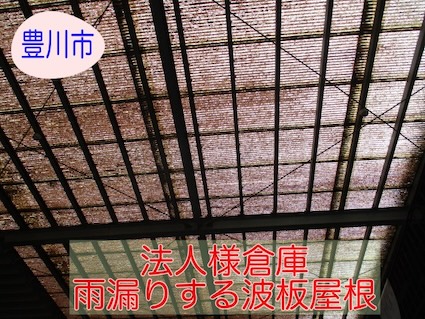 豊川市　法人　倉庫　波板　屋根　雨漏り　劣化