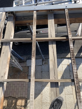 豊川市　ポリカ波板　撤去　下地劣化　交換　修理