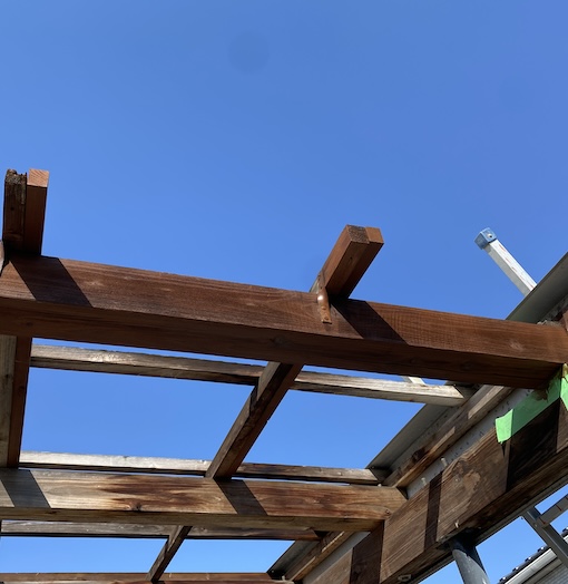 豊川市　ポリカ波板　下地修繕　塗装