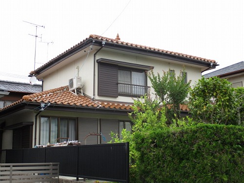 豊橋市　漆喰　雨漏り　S型瓦屋根　軒天