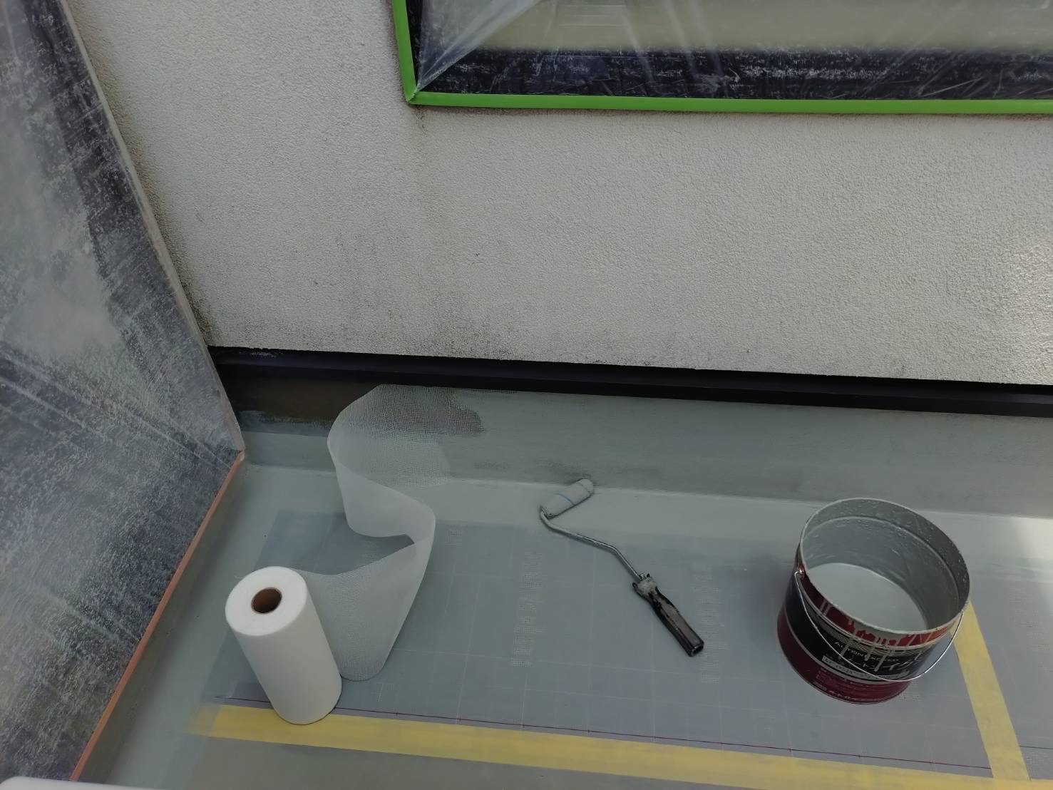 メッシュ補強の設置