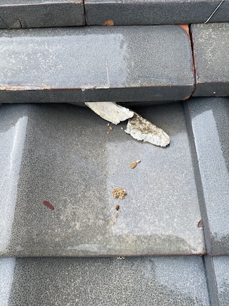 漆喰剥がれ　岡崎　瓦屋根　雨漏り