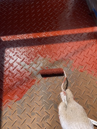 豊川市　鉄骨階段　サビ止め　塗装　下処理　重要