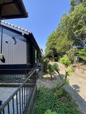 田原市　落ち葉　雑木林　雨樋