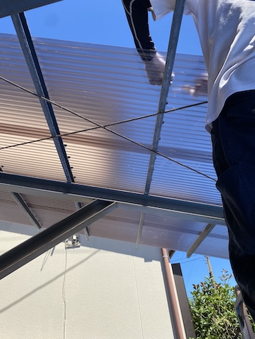 カーポート ポリカ 波板 修理 張り替え 蒲郡市