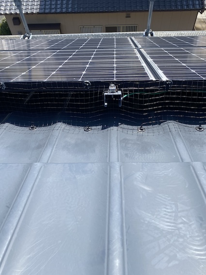 鳩よけ　ネット　固定