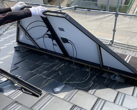 太陽光パネル　脱着　鳥の巣　豊橋　豊川　鳥害対策