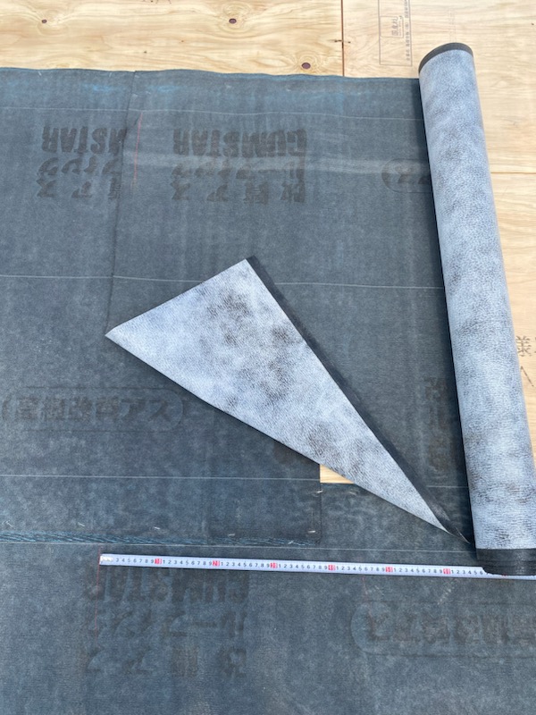 ゴムアスルーフィングの重なり