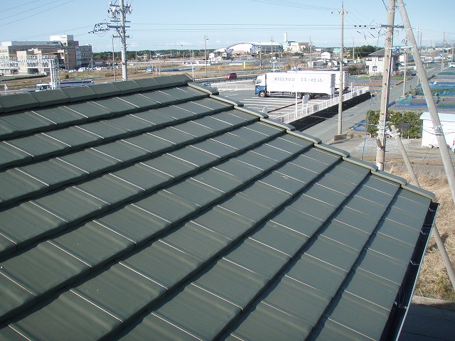 平板瓦葺き