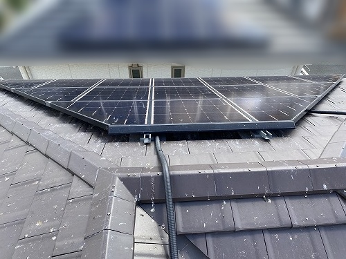 太陽光パネル　フン被害　鳥の巣