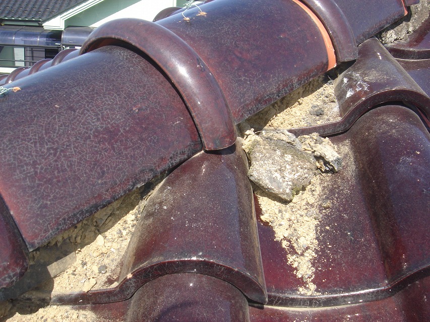 川口市　漆喰　土崩れ