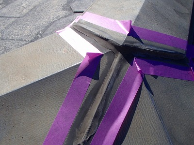 さいたま市桜区　屋根かき合い　コーキング