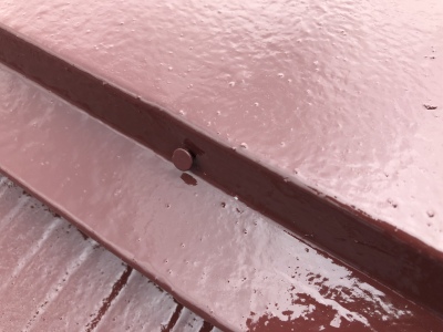 和光市　屋根塗装　棟板金補修