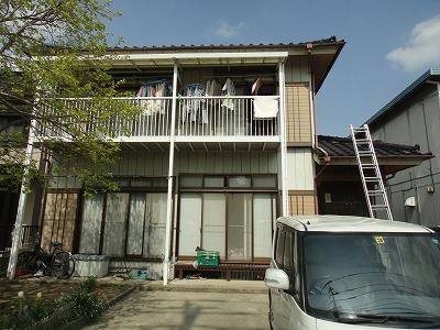 仕上がり前の塗装