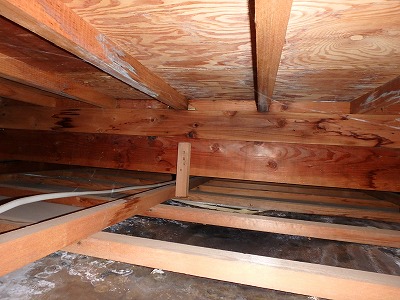 ふじみ野市　リビング点検口から覗いた部分