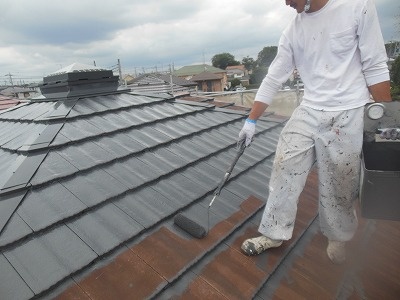 上尾市　屋根塗装　遮熱塗料