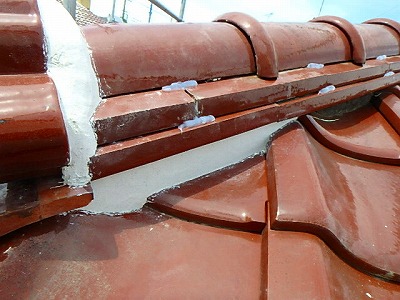 鬼かわら漆喰補修